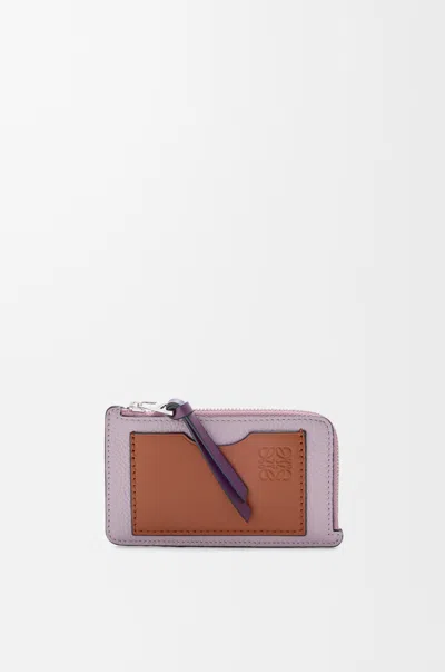Loewe Porte-cartes Et Monnaie En Cuir Grainé Souple Pour Femme In Blue