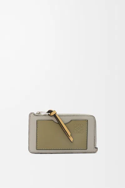 Loewe Coin Cardholder In Soft Grained Calfskin In Gray