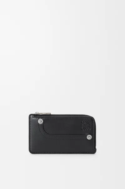 Loewe Porte-cartes Et Monnaie Panta En Cuir Brillant Pour Femme In Black