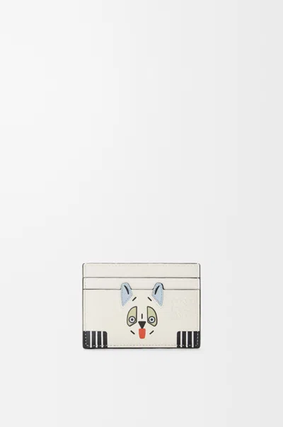 Loewe Porte-cartes Simple Futurist Cat En Cuir Classique Pour Femme In White
