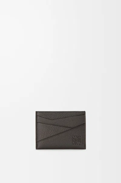 Loewe Porte-cartes Simple Puzzle En Cuir Grainé Souple Pour L'homme In Brown
