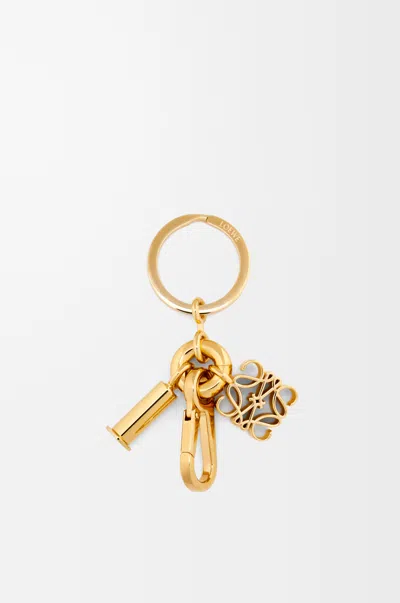Loewe Anagram Keyring For Woman In Gold
