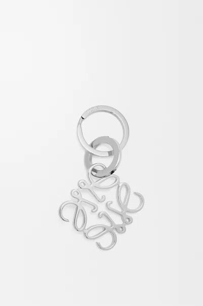 Loewe Anagram Logo-engraved Brass Keyring In Palladium