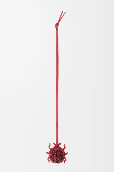 Loewe Porte-clés Coccinelle En Cuir Perlé Pour Femme In Brown
