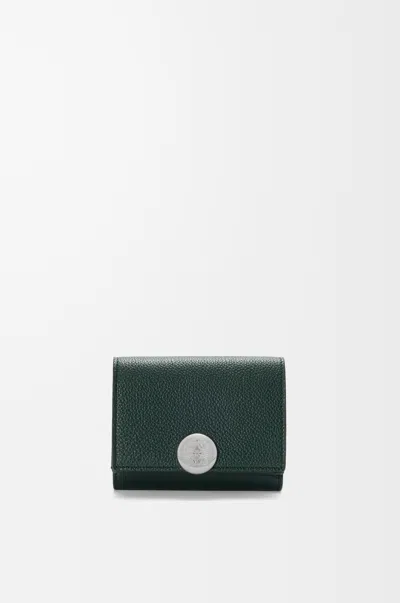 Loewe Portefeuille À Trois Volets Pebble En Cuir Grainé Pour Femme In Black