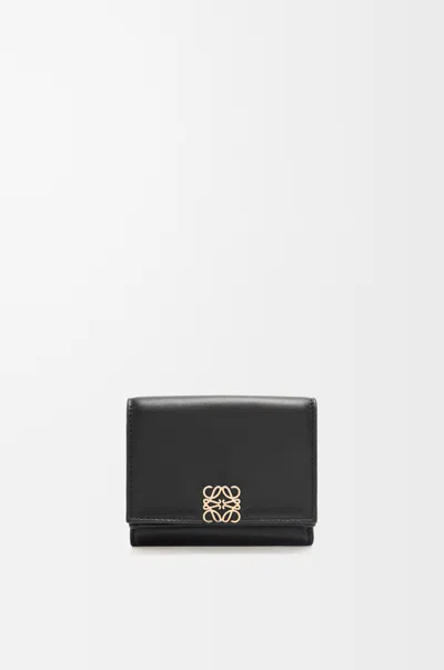 Loewe Portefeuille À Trois Volets Puffer Anagram En Cuir Nappa Pour Femme In Orange
