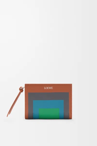 Loewe X Albers Compact Bifold Wallet In Nappa Leather In Multi
