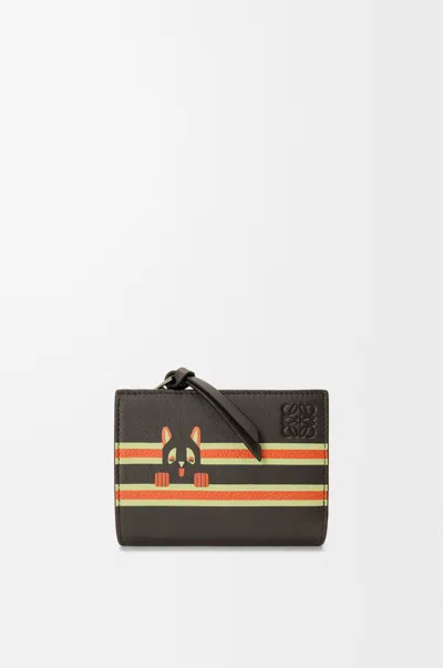 Loewe Portefeuille Compact Futurist Cat En Cuir Classique Pour Femme In Brown
