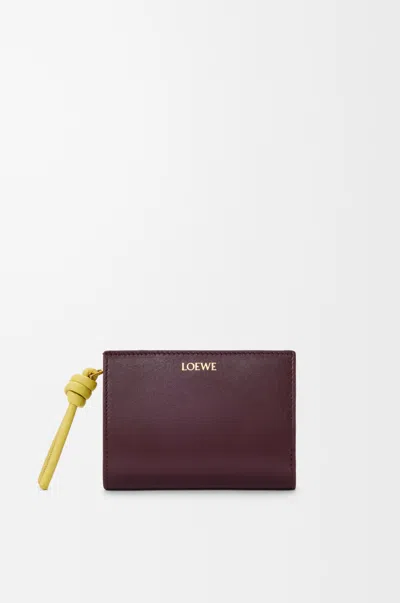 Loewe Portefeuille Compact Knot En Cuir Nappa Brillant Pour Femme In Brown