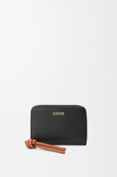 Loewe Porte-monnaie Zippé En Cuir Nappa Brillant Pour Femme In Black
