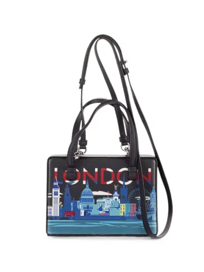 Pre-owned Loewe Postal London Top Handle Bag In Blue