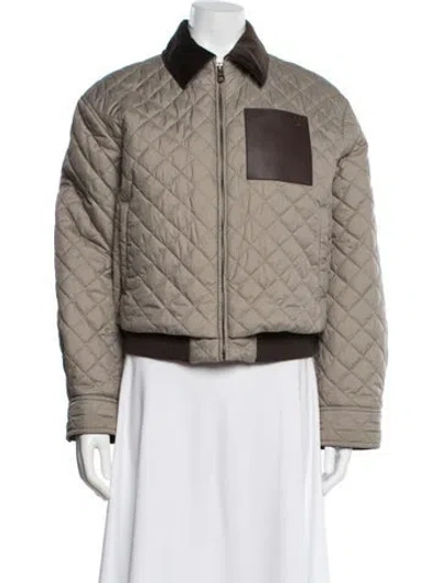 Pre-owned Loewe Printed Bomber Jacket In Neutral
