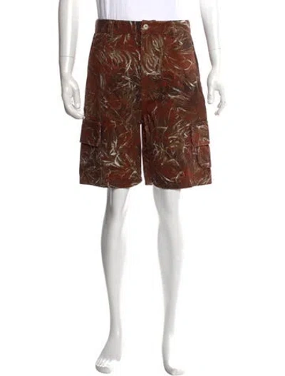 Pre-owned Loewe Printed Cargo Shorts In Brown