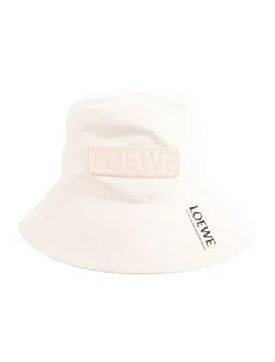 Pre-owned Loewe Printed Cotton Bucket Hat In Neutrals