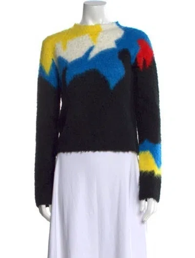 Pre-owned Loewe Printed Crew Neck Sweater In Black