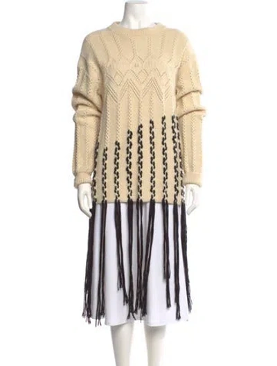 Pre-owned Loewe Printed Crew Neck Sweater In Neutral