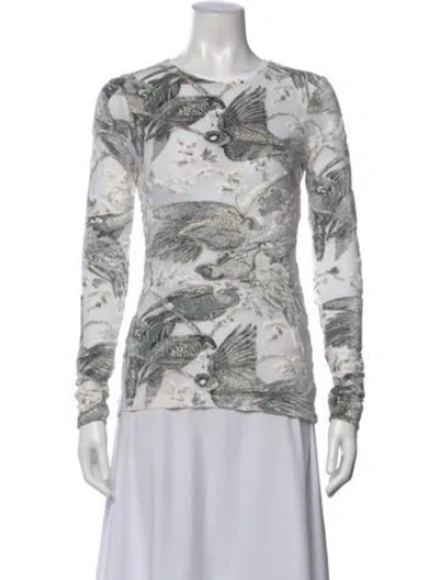 Pre-owned Loewe Printed Crew Neck Top W/ Tags In Gray