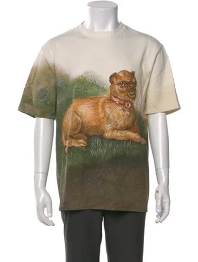 Pre-owned Loewe Printed Crew Neck T-shirt In Neutral
