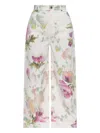 Loewe White Jeans With Floral Digital Print In White