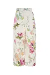 Loewe Floral Print Wide Leg Denim Trousers In Pink