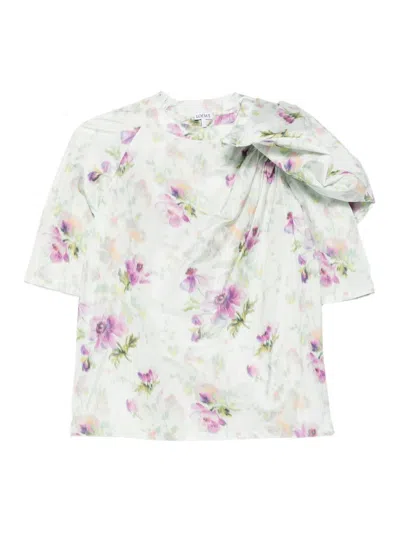 Loewe Printed Draped Top In Multi