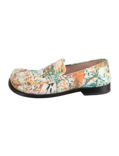 Pre-owned Loewe Printed Loafers In Multi
