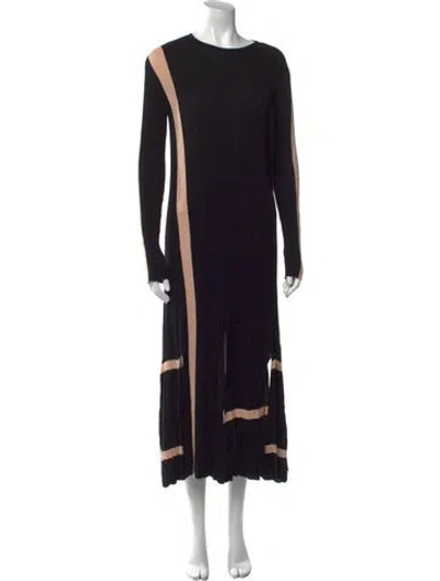 Pre-owned Loewe Printed Long Dress In Black