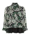 Loewe Printed Silk Shirt For Women In Green