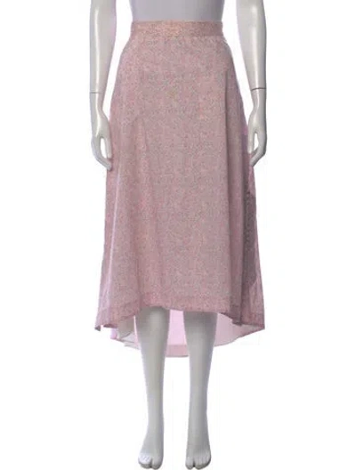 Pre-owned Loewe Printed Midi Length Skirt In Pink