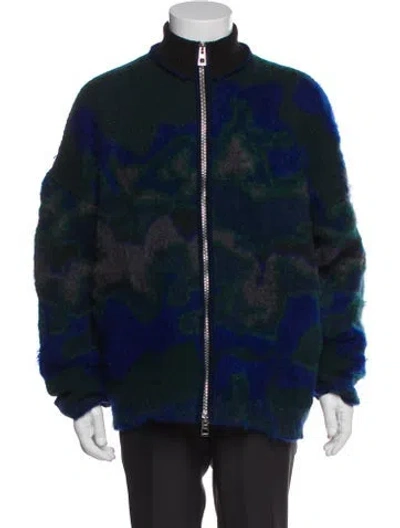 Pre-owned Loewe Printed Puffer Coat In Blue