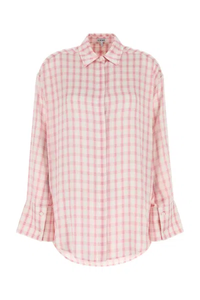Loewe Printed Satin Shirt In Multicolor