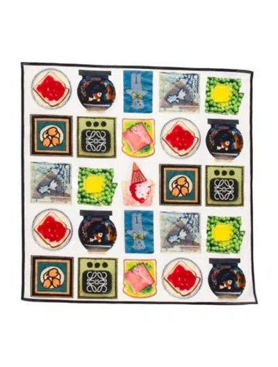 Pre-owned Loewe Printed Scarf In Multi