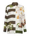 Loewe X Paula Ibiza Mixed-print Button Down Blouse In White