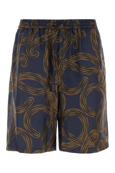 Loewe Printed Silk Paula S Ibiza Bermuda Shorts In Multi