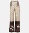 LOEWE PRINTED SILK SATIN PAJAMA PANTS