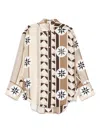 Loewe Printed Silk Shirt In Neutral