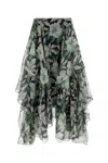 Loewe Silk Skirt In Multicolor