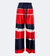 Loewe Printed Silk Twill Wide-leg Pants In Multi