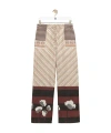 Loewe Printed Silk Satin Pajama Pants In Nude