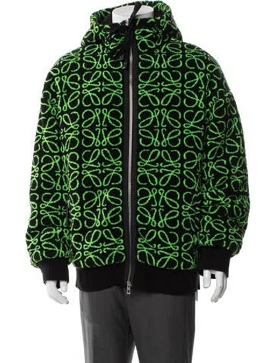 Pre-owned Loewe Printed Windbreaker In Black