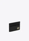 Loewe Puffer Anagram Leather Cardholder In Black