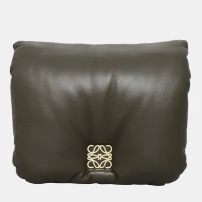 Pre-owned Loewe Puffer Goya Bag In Green