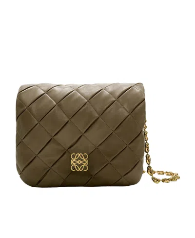 Loewe Puffer Goya In Pleated Shiny Nappa Lambskin