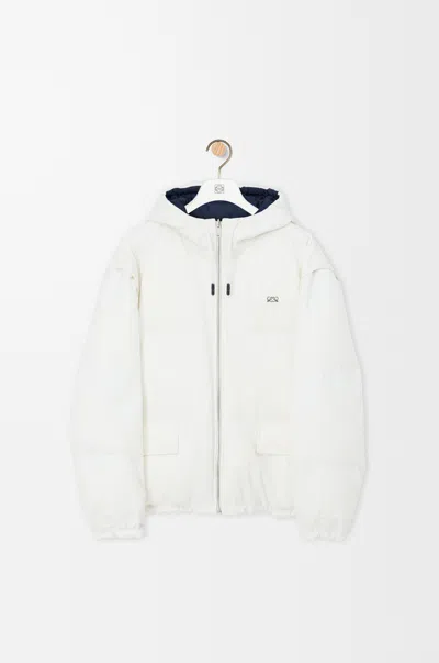 Loewe Puffer Jacket In Cotton & Technical Shell Size: 42 For Man In Blue