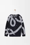 Loewe Patterned Zip-fastening Sweatshirt In Multi