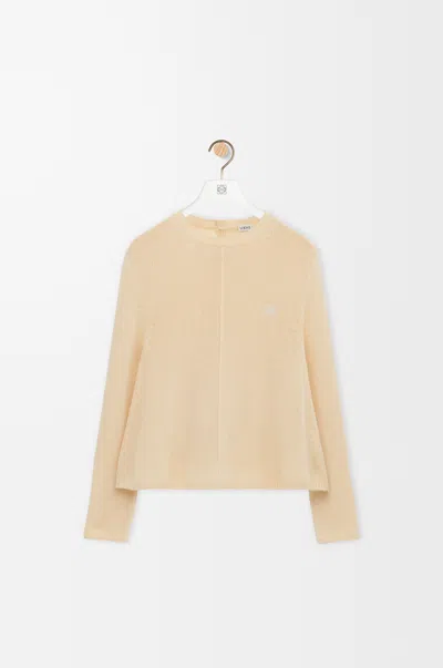 Loewe Long-sleeved Knitwear In Neutral
