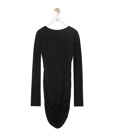 Loewe Pulled Dress In Black