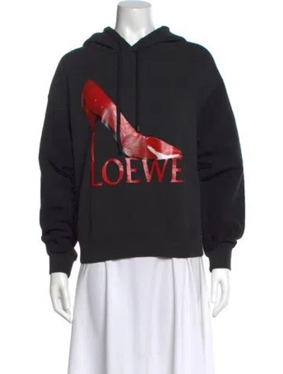 Pre-owned Loewe Pump Graphic Print Hoodie In Black
