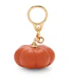 Loewe Pumpkin Gold-tone And Resin Bag Charm In Orange