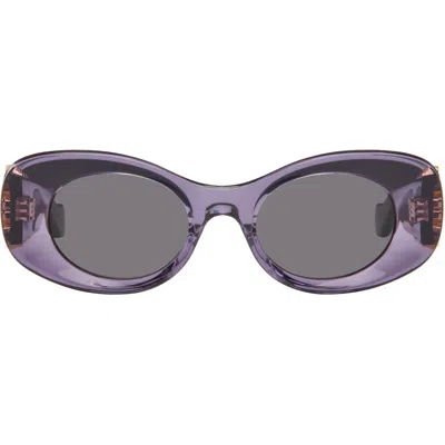 Loewe Purple Anagram Sunglasses